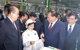 Đoàn đại biểu cấp cao Triều Tiên thăm mô hình trồng hoa lan tại Đan Phượng, Hà Nội